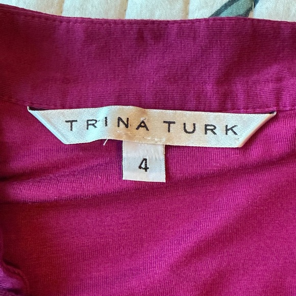 Trina Turk Fuchsia Long Sleeve Dress - Picture 7 of 9